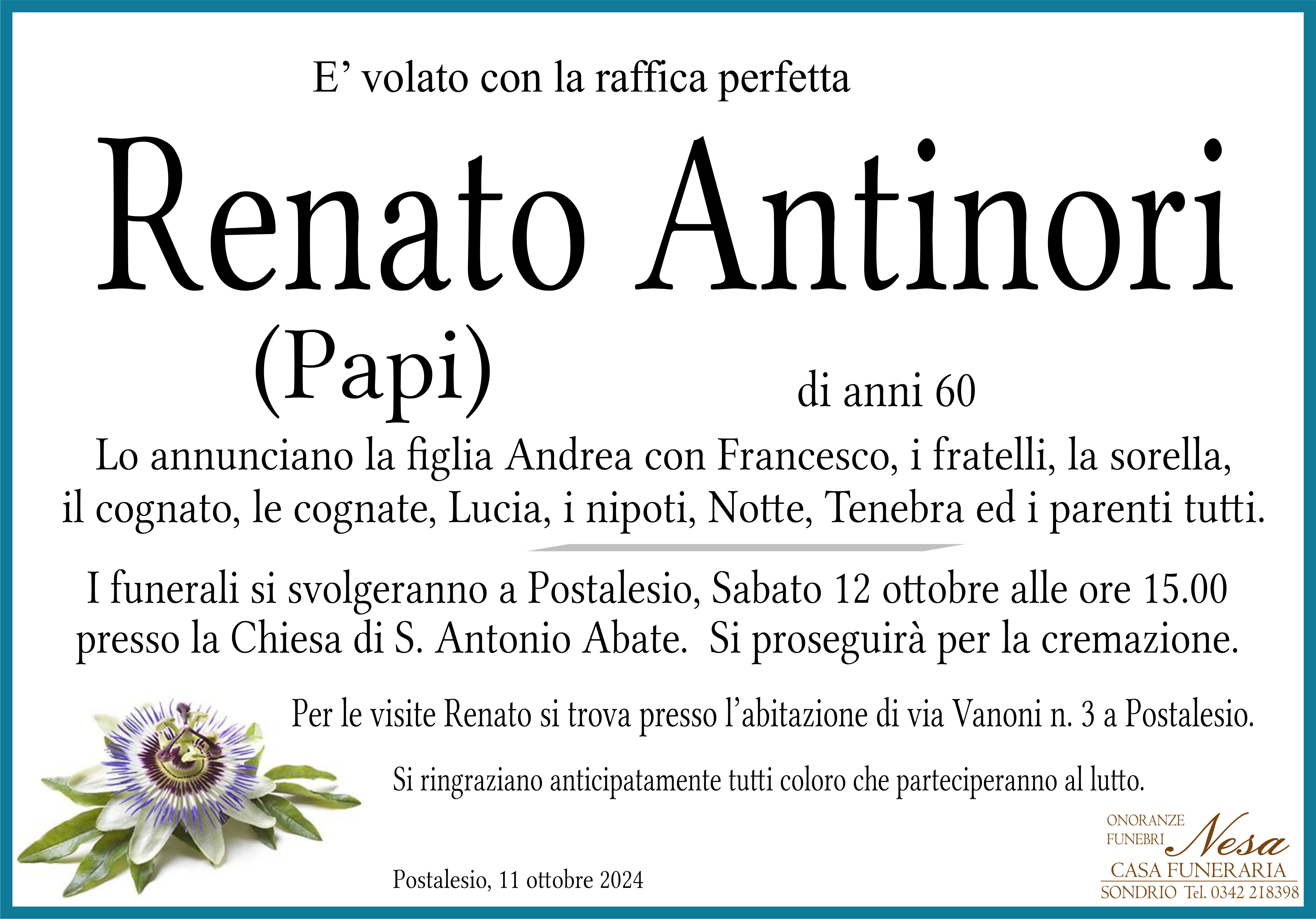 Necrologio Renato Antinori